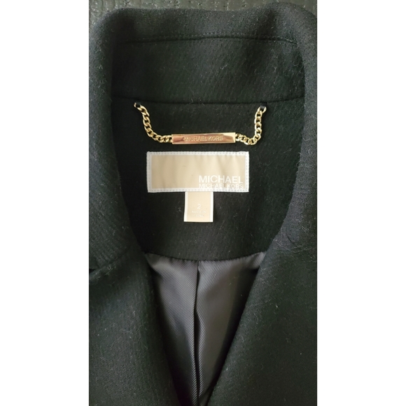 Michael Kors black coat size 2 - Picture 4 of 5
